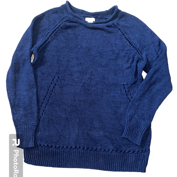 J Crew Factory Knit Sweater | Size Small | Navy Blue - Picture 1 of 6